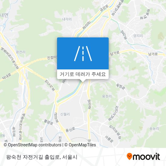 왕숙천 자전거길 출입로 지도