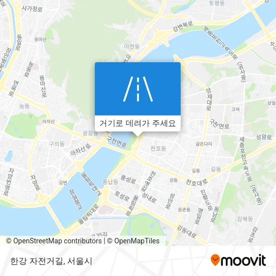 한강 자전거길 지도