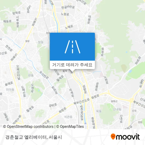 경춘철교 엘리베이터 지도