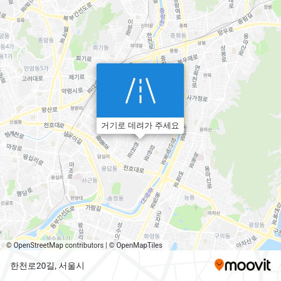 한천로20길 지도