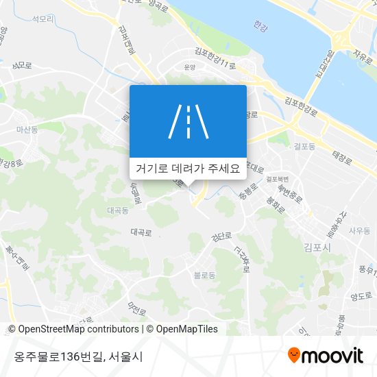 옹주물로136번길 지도