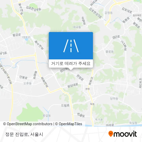 정문 진입로 지도