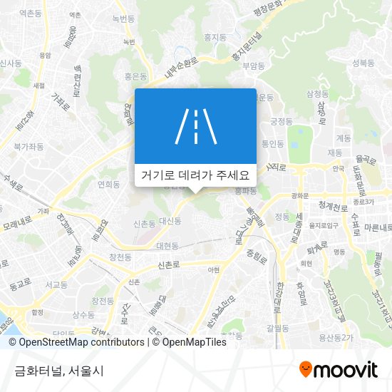 금화터널 지도