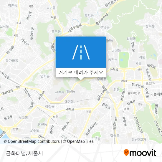 금화터널 지도