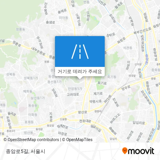 종암로5길 지도