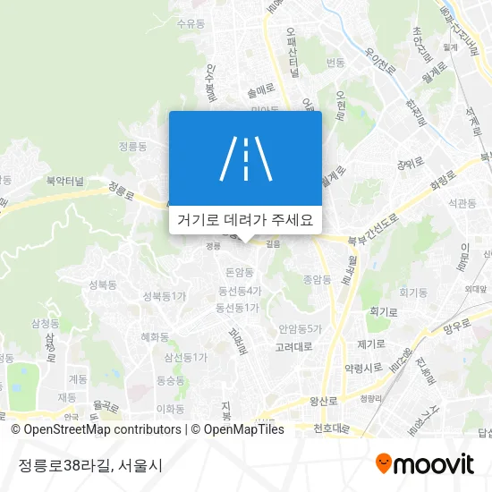 정릉로38라길 지도
