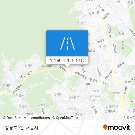 정릉로9길 지도