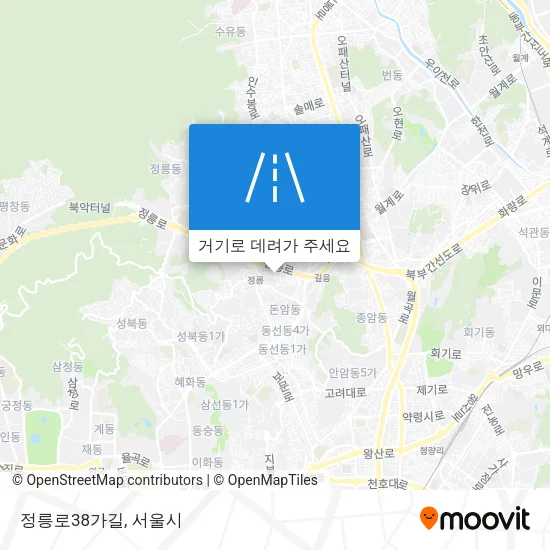 정릉로38가길 지도