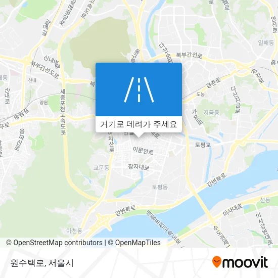 원수택로 지도