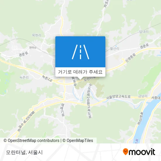 모란터널 지도