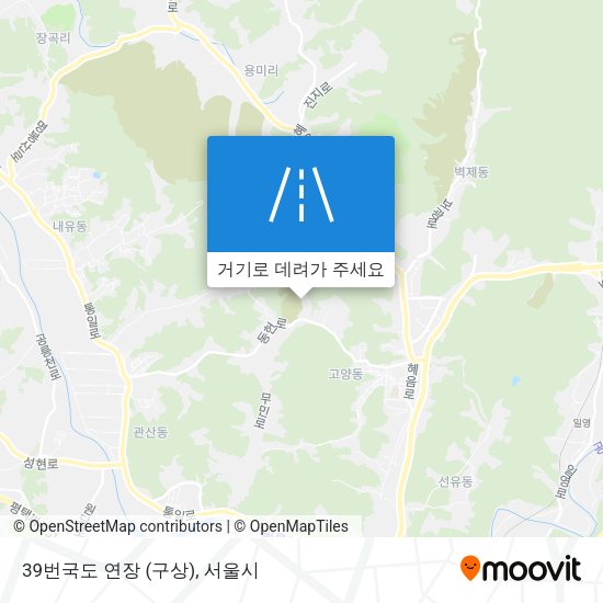 39번국도 연장 (구상) 지도