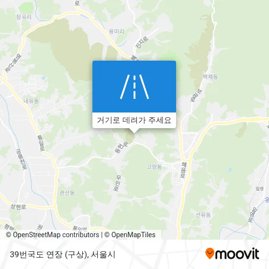 39번국도 연장 (구상) 지도