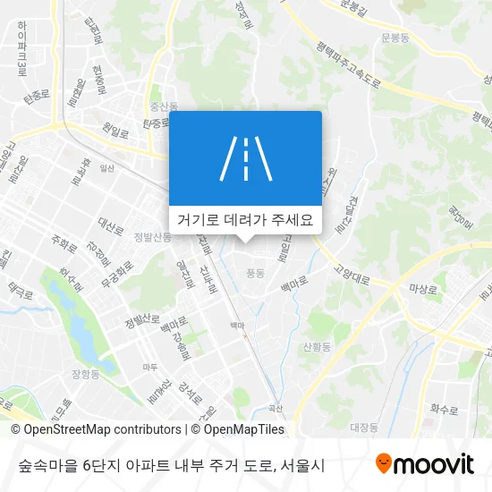 숲속마을 6단지 아파트 내부 주거 도로 지도