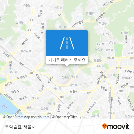 무악숲길 지도