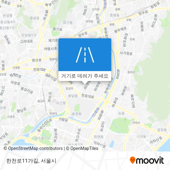 한천로11가길 지도