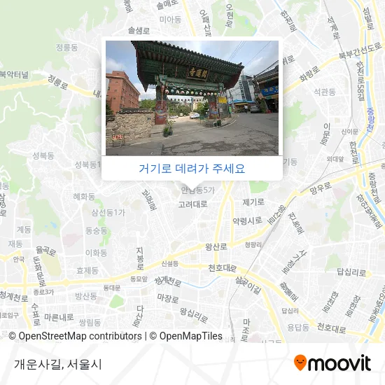 개운사길 지도