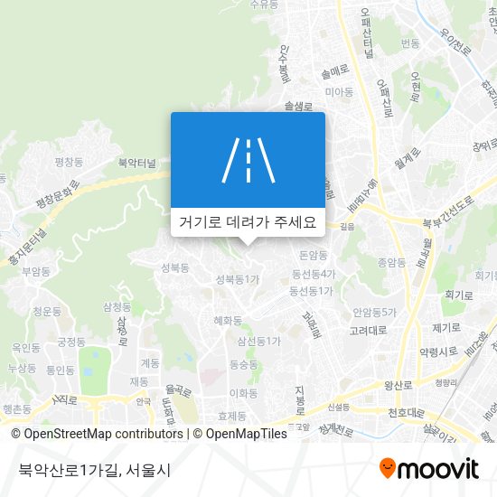 북악산로1가길 지도