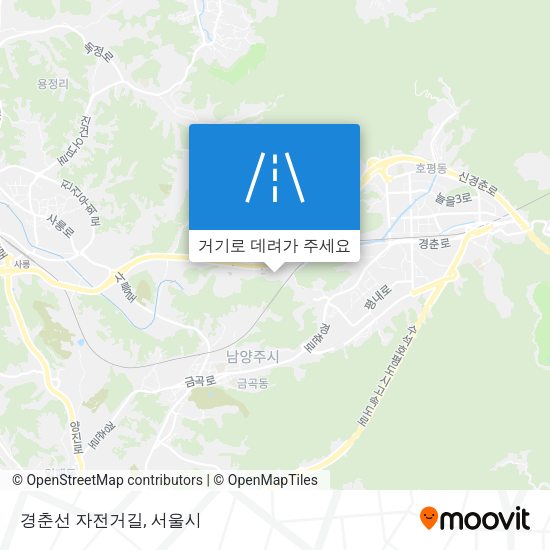 경춘선 자전거길 지도