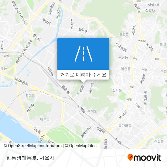 향동생태통로 지도