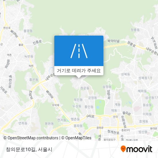 창의문로10길 지도