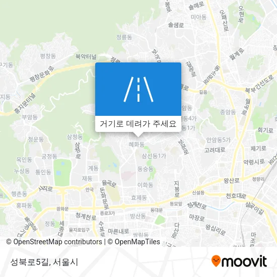 성북로5길 지도