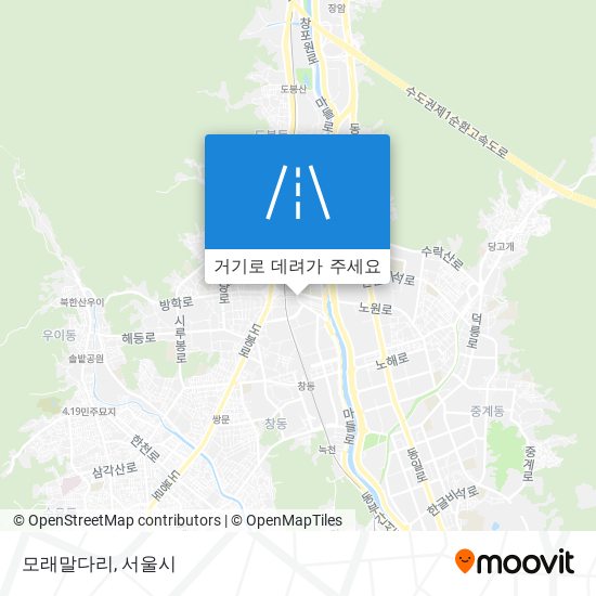 모래말다리 지도