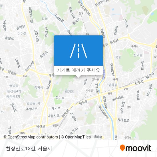 천장산로13길 지도