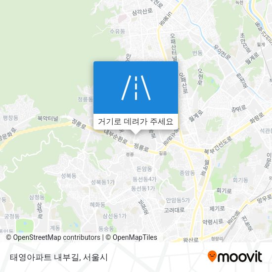 태영아파트 내부길 지도