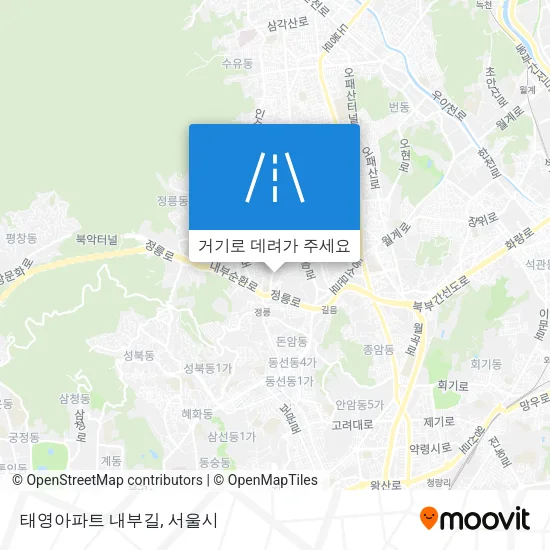 태영아파트 내부길 지도