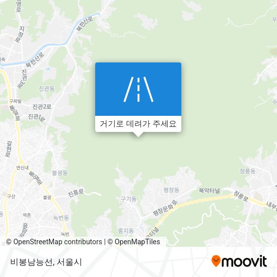 비봉남능선 지도