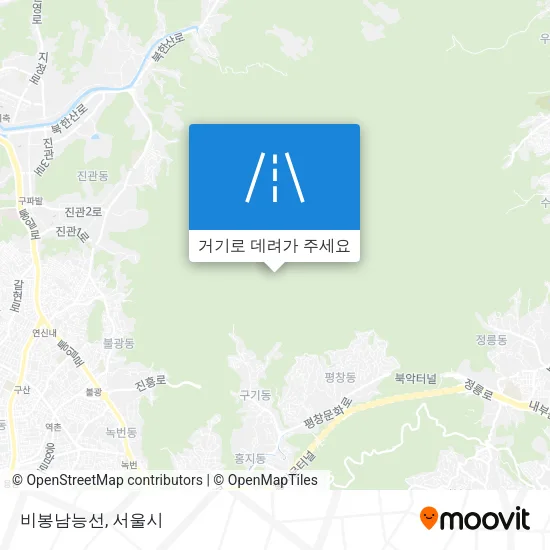 비봉남능선 지도