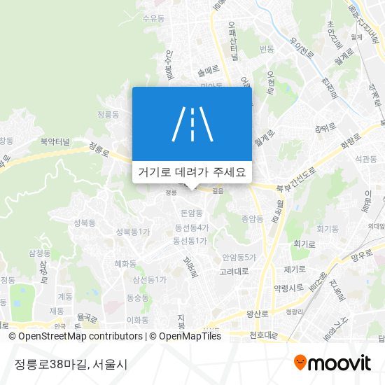 정릉로38마길 지도