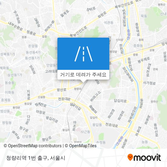 청량리역 1번 출구 지도