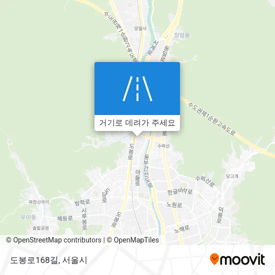 도봉로168길 지도