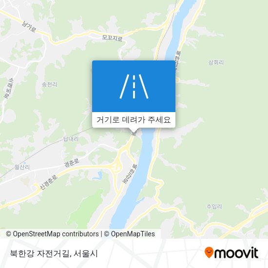 북한강 자전거길 지도