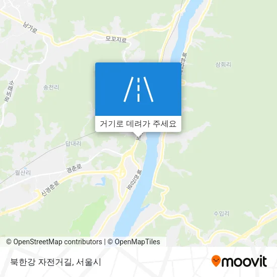 북한강 자전거길 지도