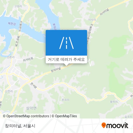 창의터널 지도