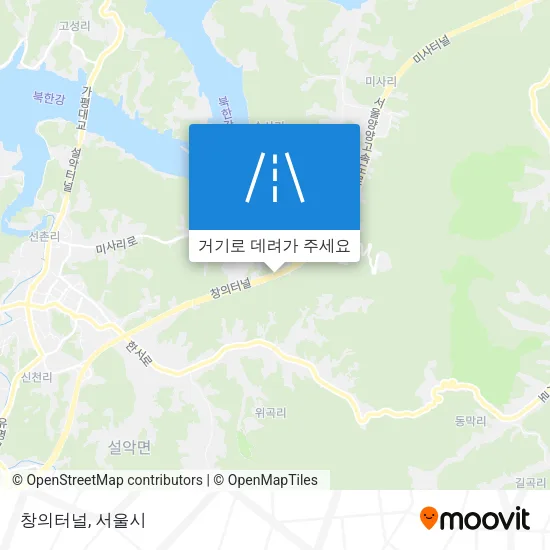 창의터널 지도