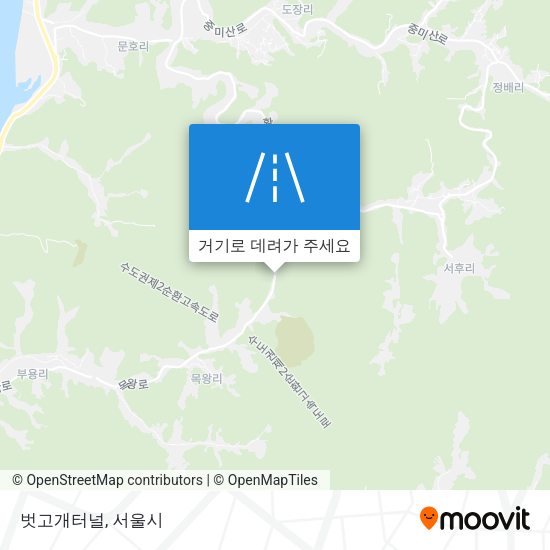 벗고개터널 지도