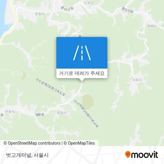 벗고개터널 지도