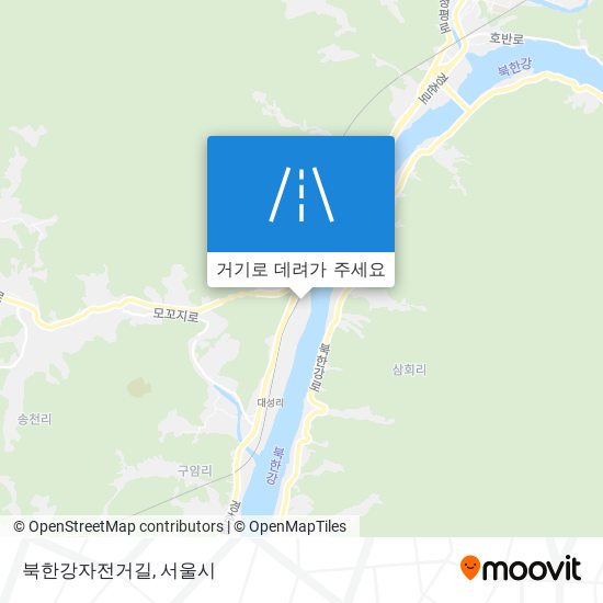 북한강자전거길 지도