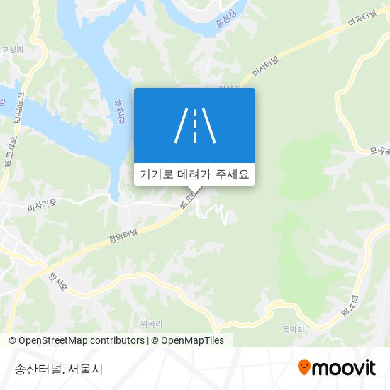 송산터널 지도