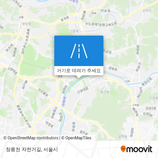 창릉천 자전거길 지도