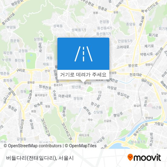 버들다리(전태일다리) 지도