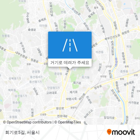 회기로5길 지도