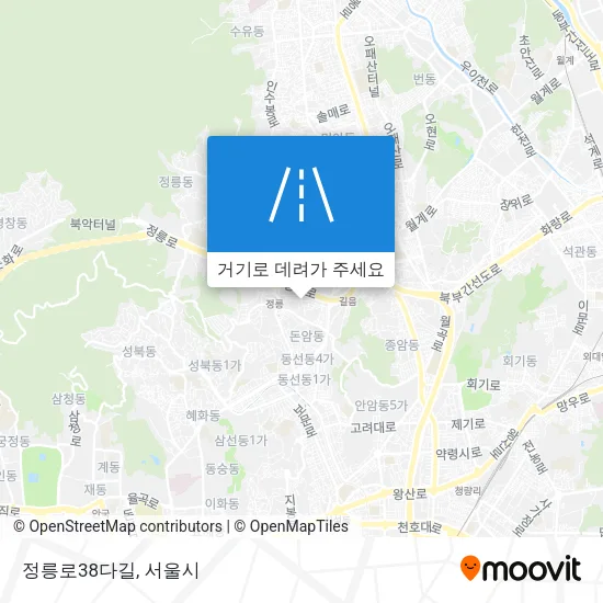 정릉로38다길 지도