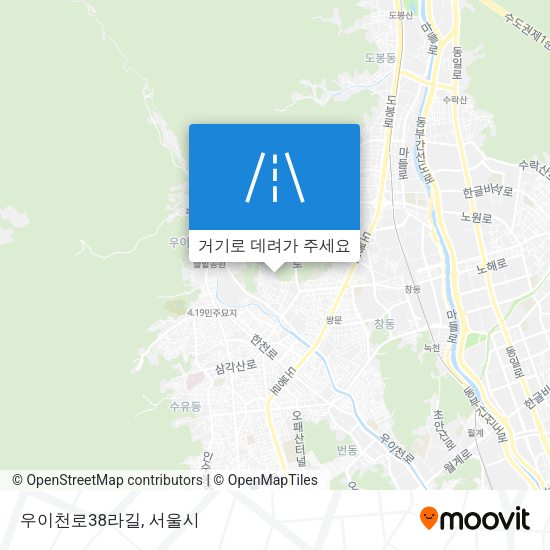 우이천로38라길 지도