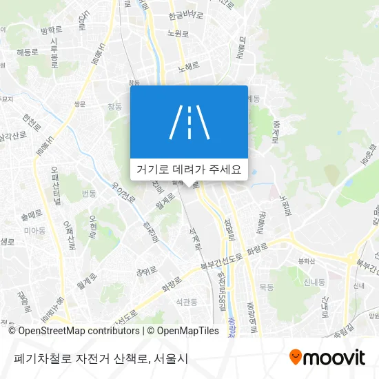 폐기차철로 자전거 산책로 지도