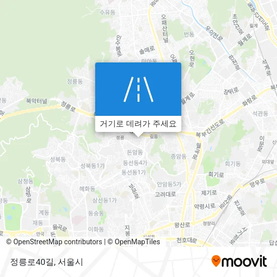정릉로40길 지도
