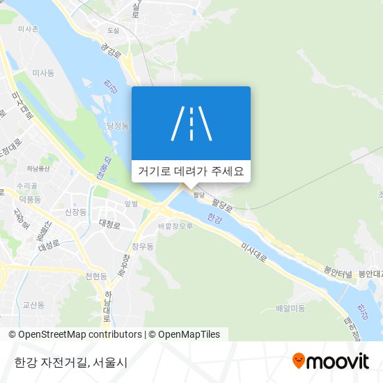 한강 자전거길 지도